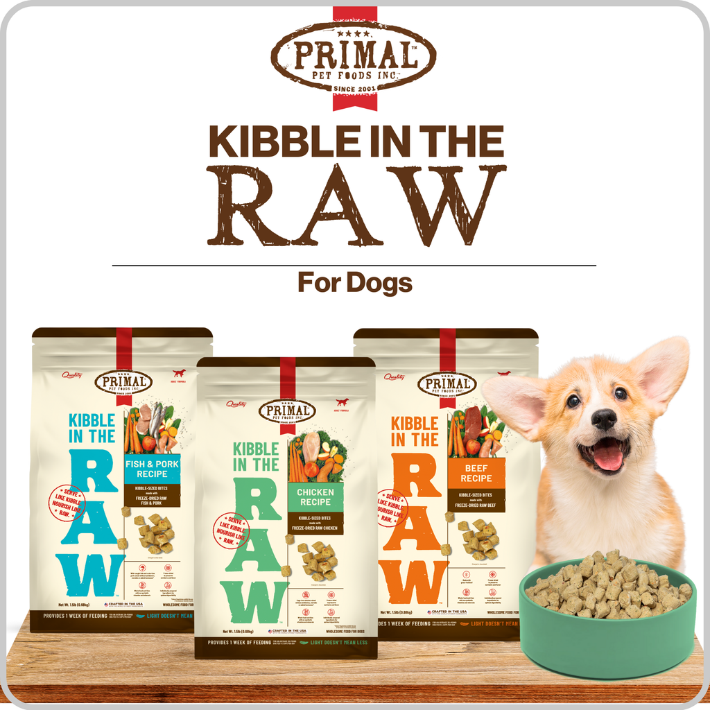 Primal Kibble In The Raw Freeze Dried Raw Food for Dogs.