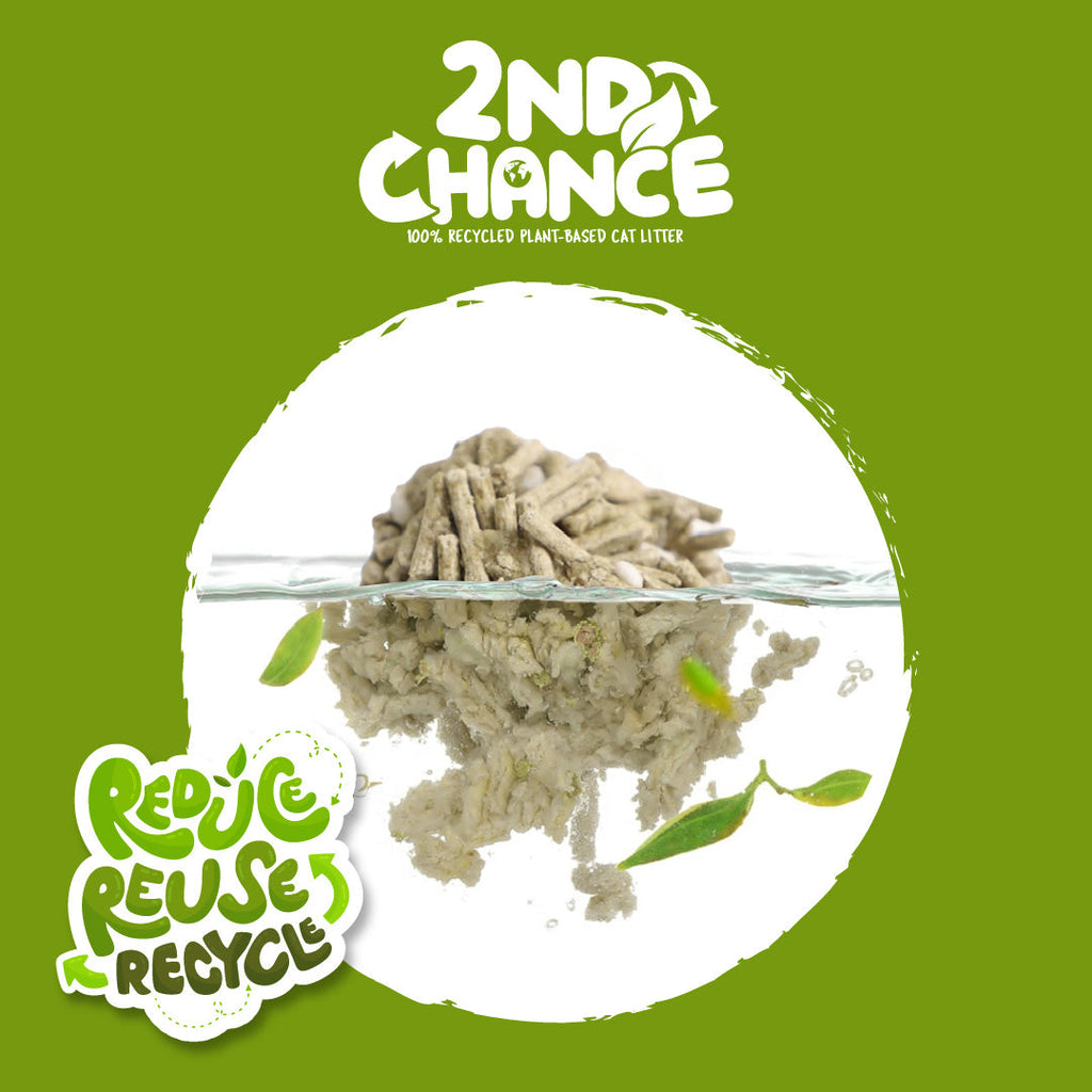 Kit Cat 2nd Chance Plant-Based Cat Litter - Green Tea Leaves (2.5KG).