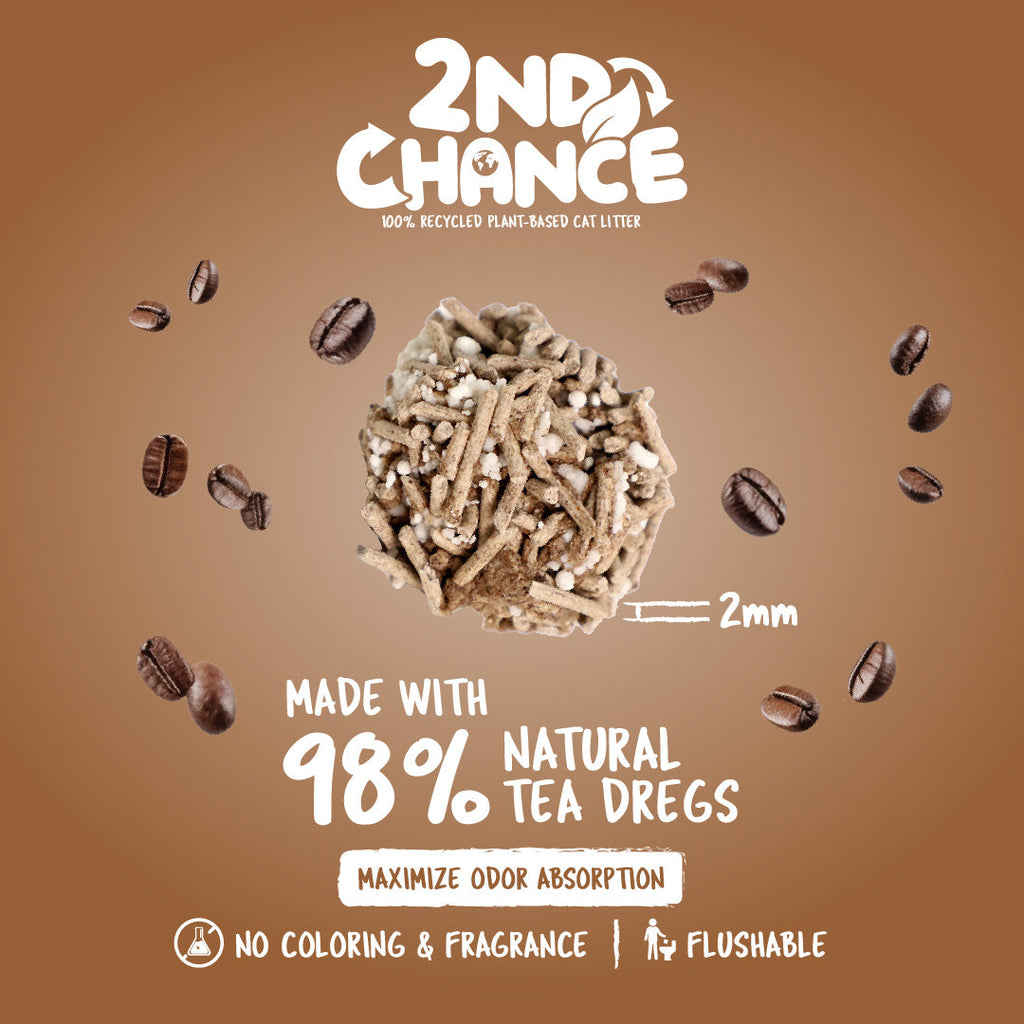 Kit Cat 2nd Chance Plant-Based Cat Litter - Coffee Beans (2.5KG).