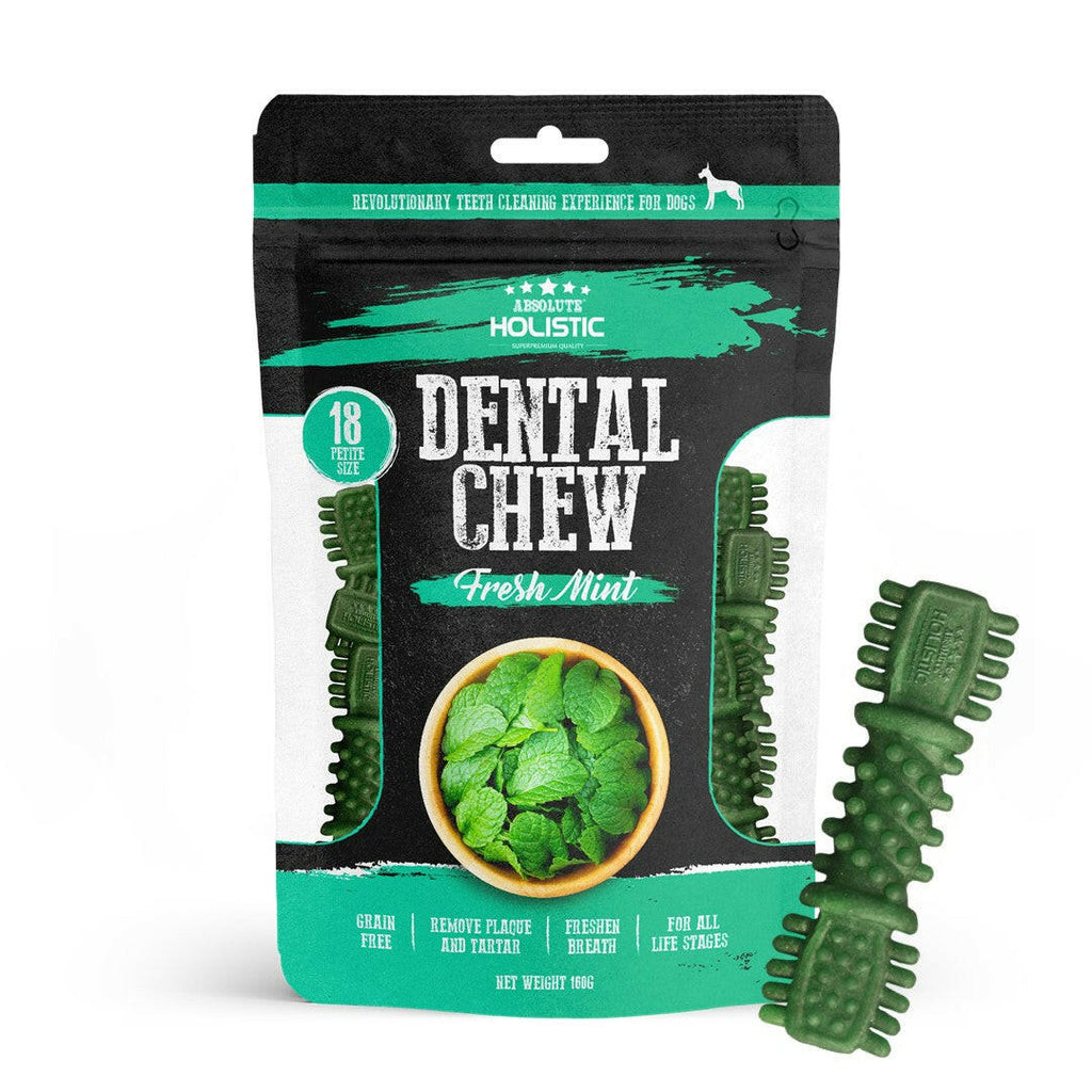 Absolute Holistic Value Pack Dental Chews for Dogs -  Fresh Mint (160g).