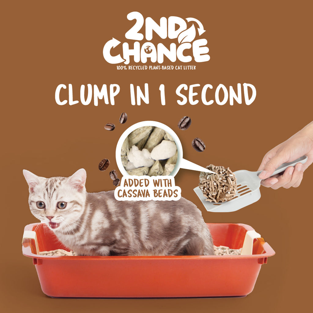 [CTN OF 6] Kit Cat 2nd Chance Plant-Based Cat Litter - Coffee Beans (6 X 2.5KG).