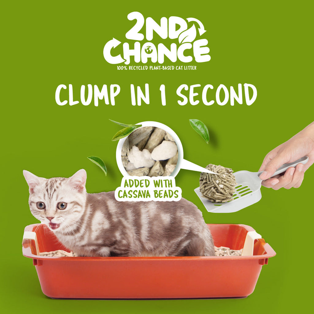 Kit Cat 2nd Chance Plant-Based Cat Litter - Green Tea Leaves (2.5KG).