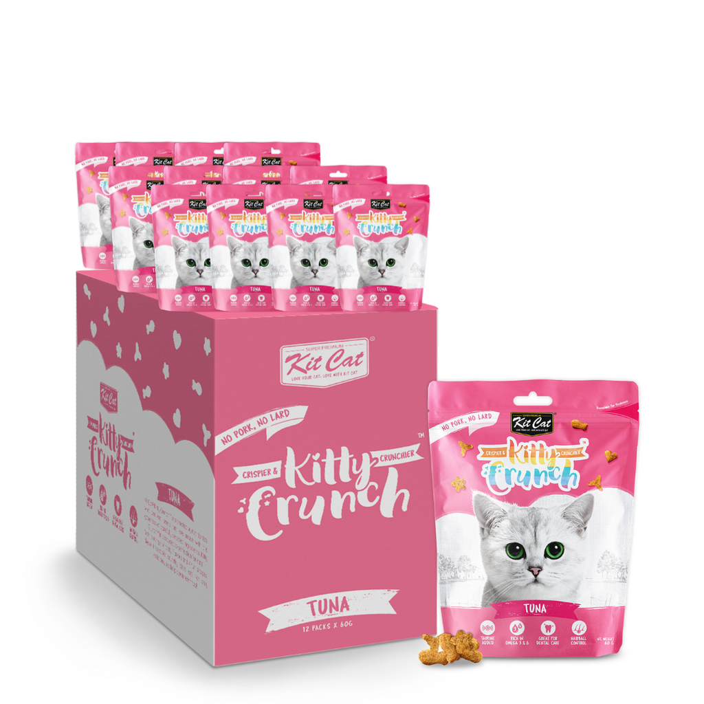[CTN OF 12] Kit Cat Kitty Crunch Cat Treat - Tuna (12x60g).
