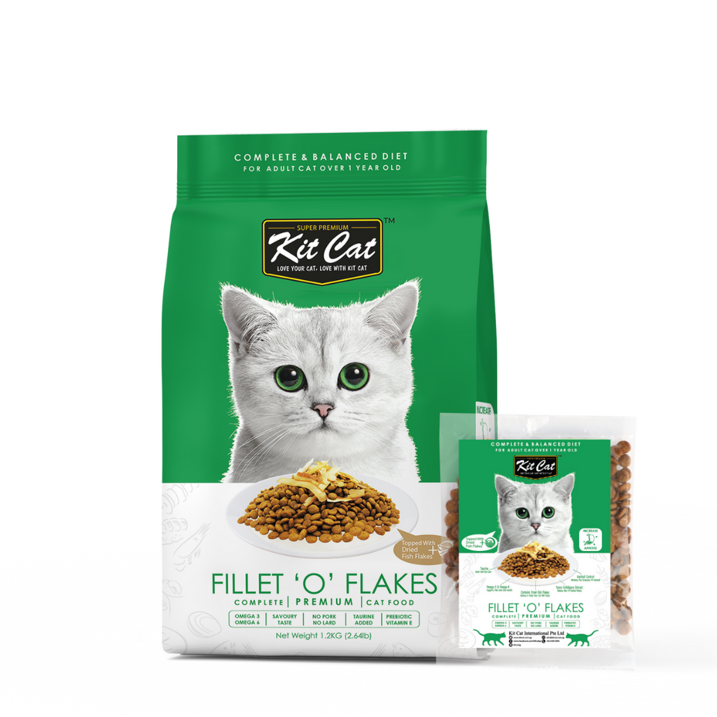 Kit Cat Premium Cat Dry Food -  Fillet O Flakes (Sample).