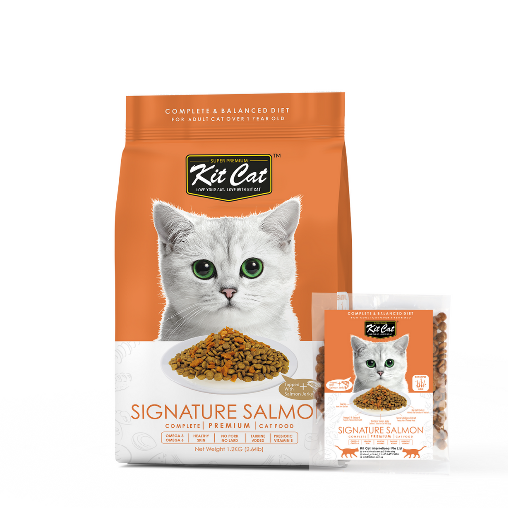 Kit Cat Premium Cat Dry Food -  Signature Salmon (Sample).