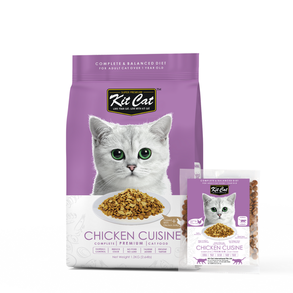 Kit Cat Premium Cat Dry Food -  Chicken Cuisine (Sample).