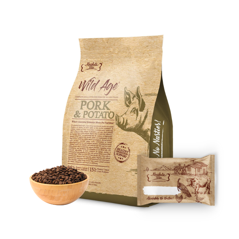 Absolute Bites Wild Age Dry Dog Food - Pork & Potato (Sample).