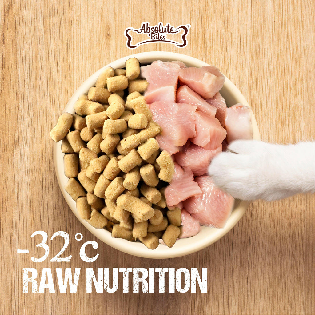 Absolute Bites Raw Chunks Freeze Dried Raw Food for Cats & Kittens - Salmon Recipe (150g).