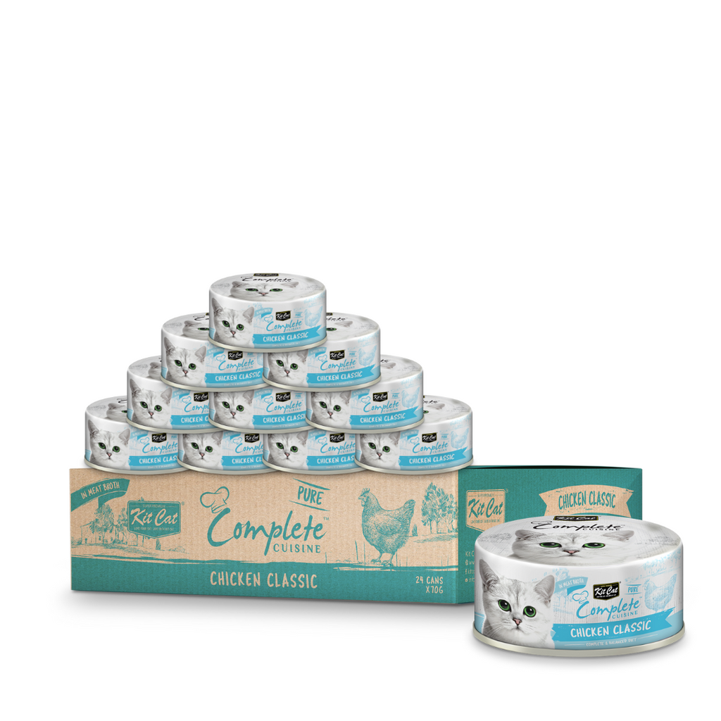 [CTN of 24]Kit Cat Complete Cuisine Pure Wet Cat Food - Chicken Classic (70g).