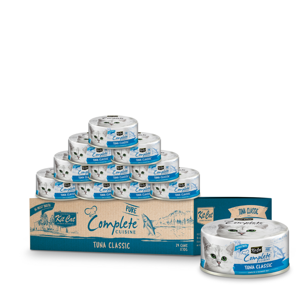 [CTN of 24]Kit Cat Complete Cuisine Pure Wet Cat Food - Tuna Classic (70g).