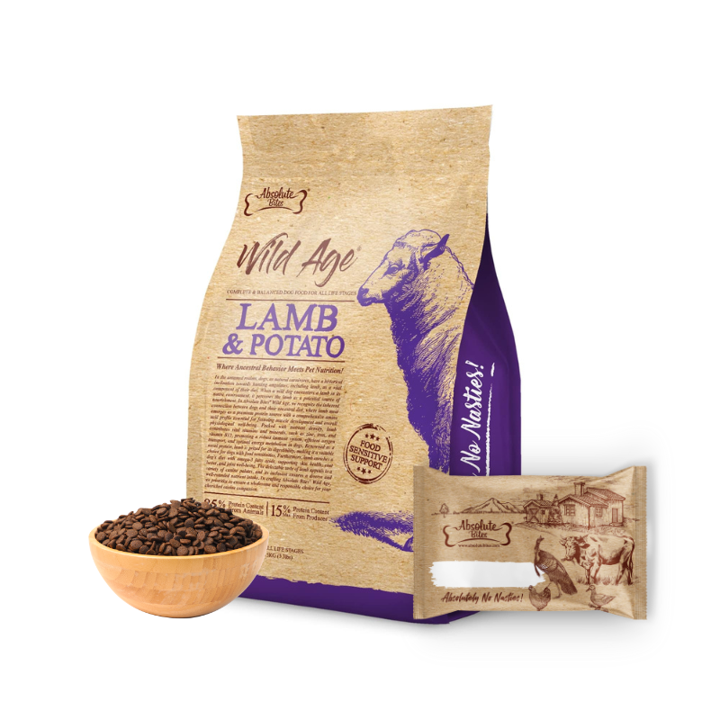 Absolute Bites Wild Age Dry Dog Food - Lamb & Potato (Sample).