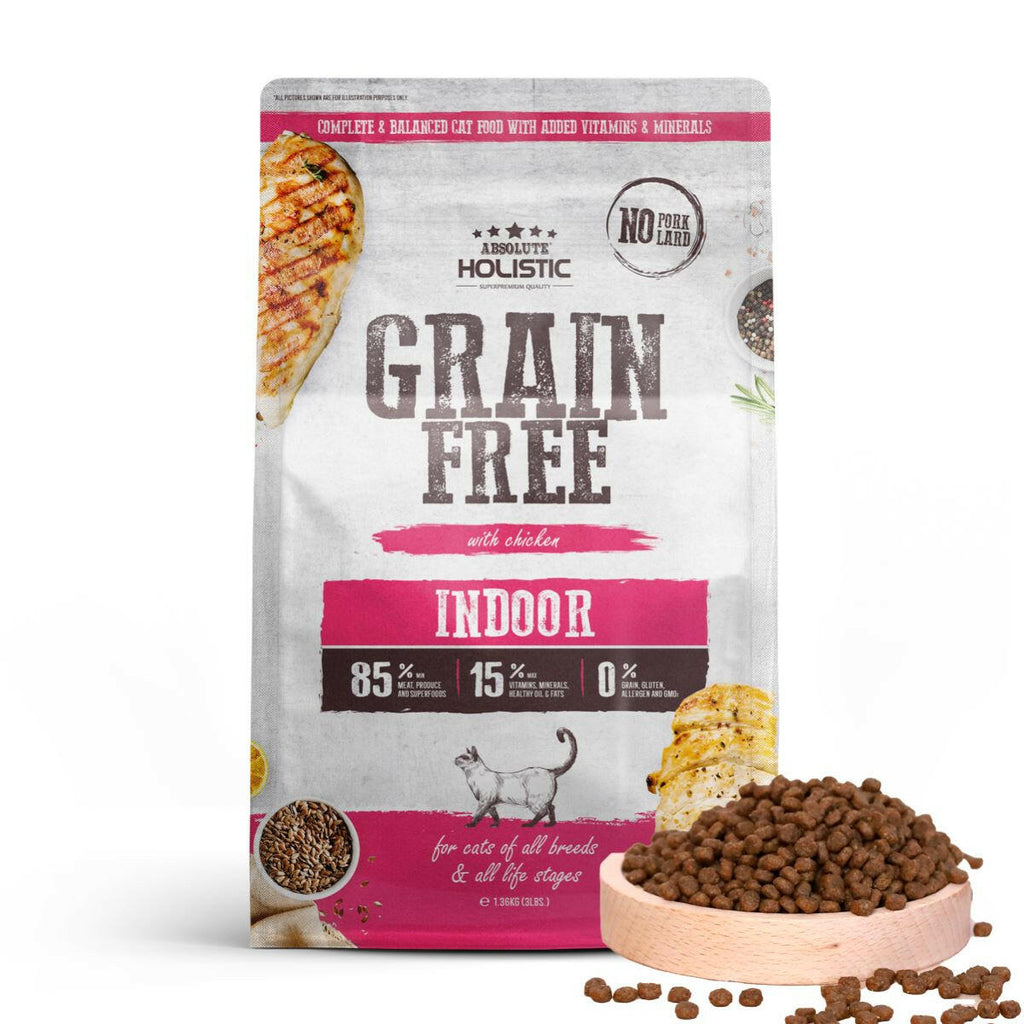 Absolute Holistic Grain Free Dry Cat Food - Indoor (3lbs).