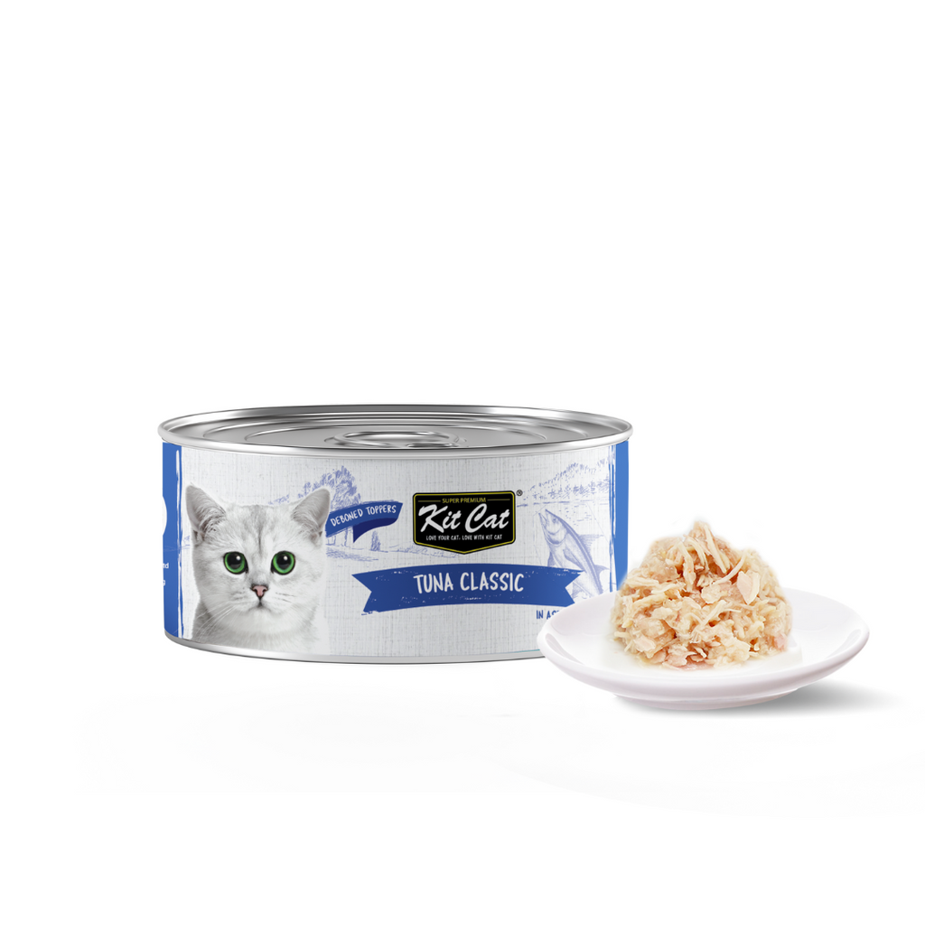 [CTN OF 24] Kit Cat Deboned Toppers Cat Canned Food - Tuna Classic (80g).