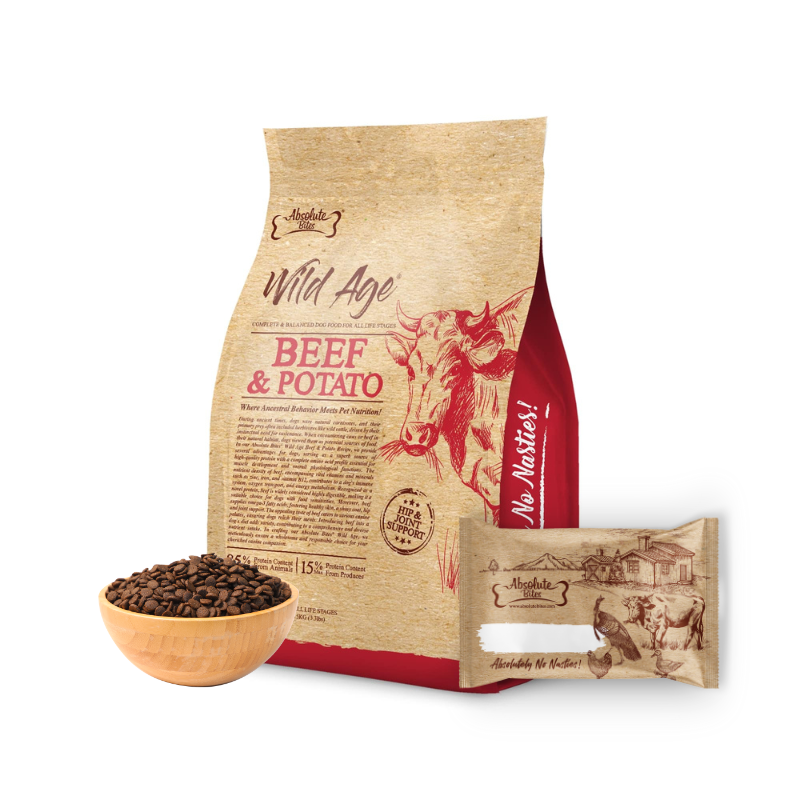 Absolute Bites Wild Age Dry Dog Food - Beef & Potato (Sample).
