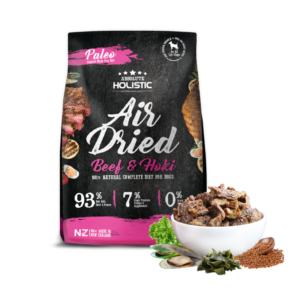 Absolute Holistic Air Dried Food for Dogs - Beef & Hoki (1kg).
