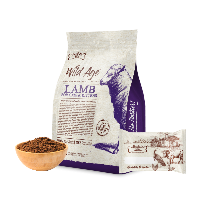 Absolute Bites Wild Age Dry Cat Food - Lamb (Sample).