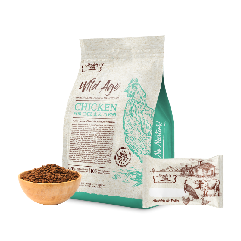 Absolute Bites Wild Age Dry Cat Food - Chicken (Sample).