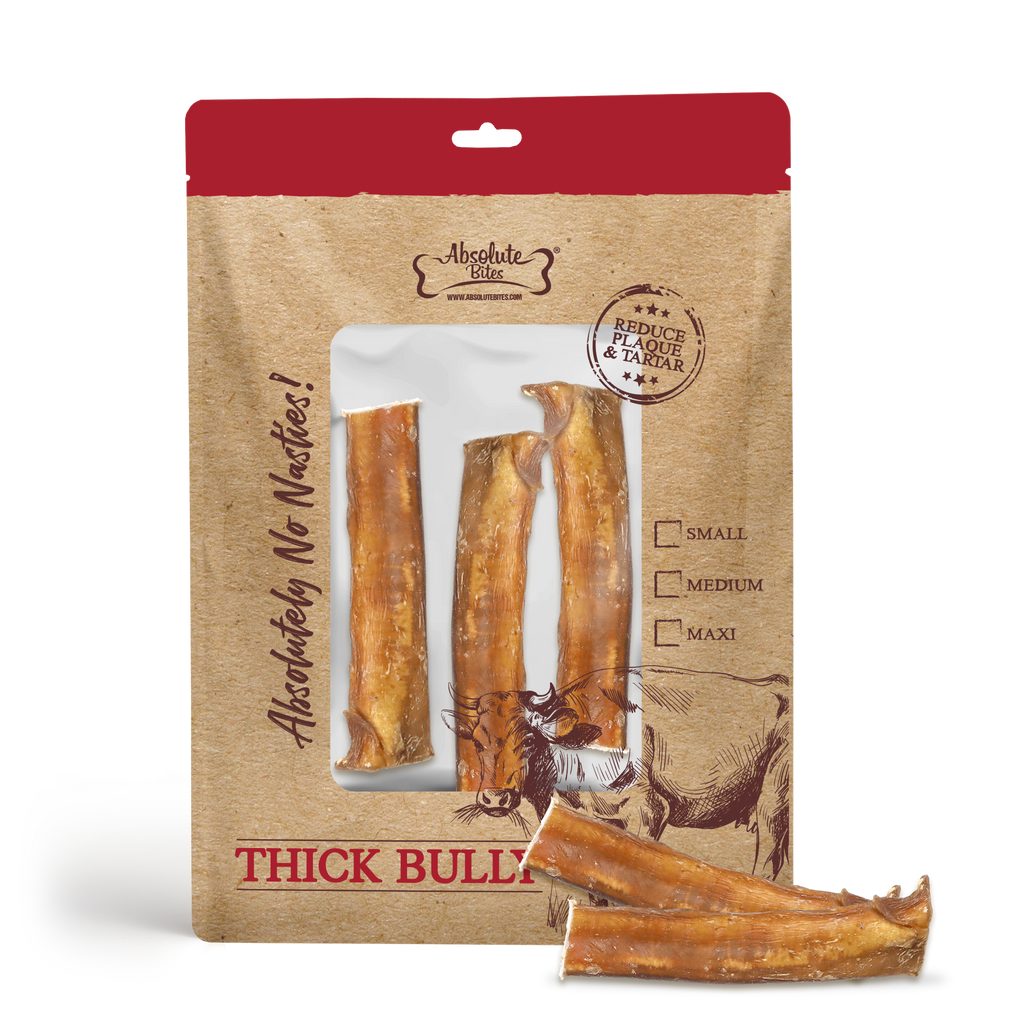 Absolute Bites Single Ingredient Dog Chew - Thick Bully Stick (Medium) | 3pcs.