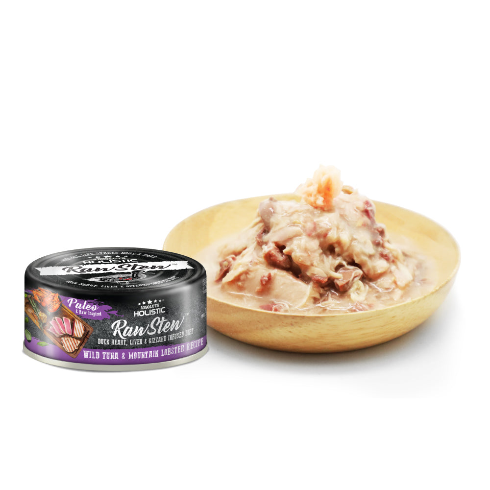Absolute Holistic Raw Stew Canned Food for Cats & Dogs - Tuna & Lobster (80g).