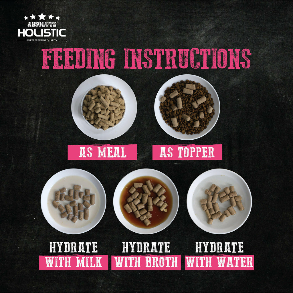 Absolute Holistic Raw in the Bag Complete Freeze Dried Dog Food - Pork Bites (14oz).