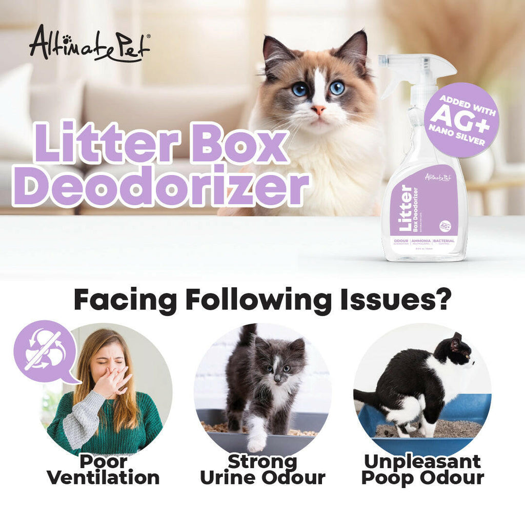 Altimate Pet Cat Litter Box Deodorizer Spray with Nano Silver & Enzyme For Cats 946ml.