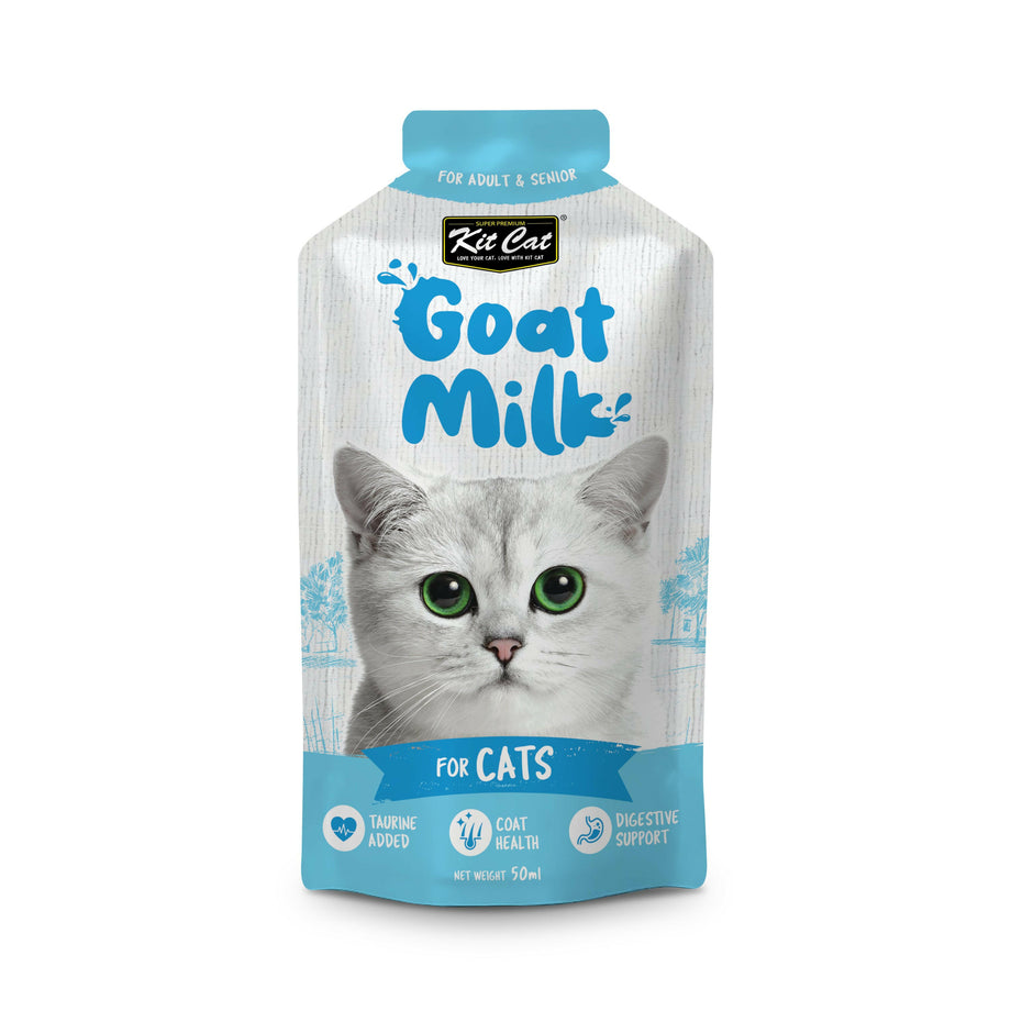 Kit Cat Lactose-Free Goat Milk Pouches for Cats & Kittens (50ml x