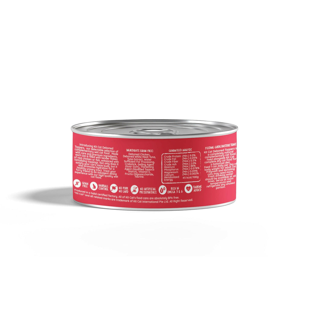 Kit Cat Deboned Toppers Cat Canned Food - Chicken & Crabstick Toppers (80g).