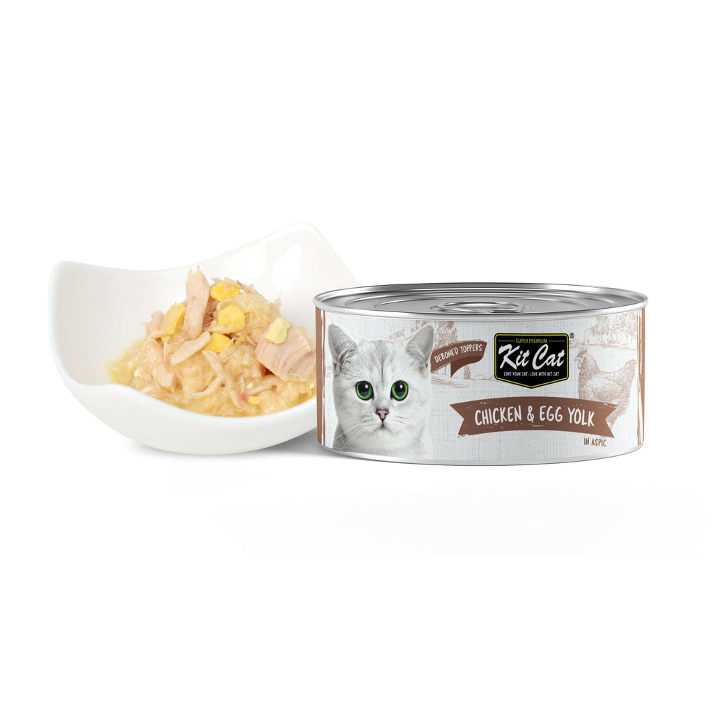 Kit Cat Deboned Toppers Cat Canned Food - Chicken & Egg York (80g).