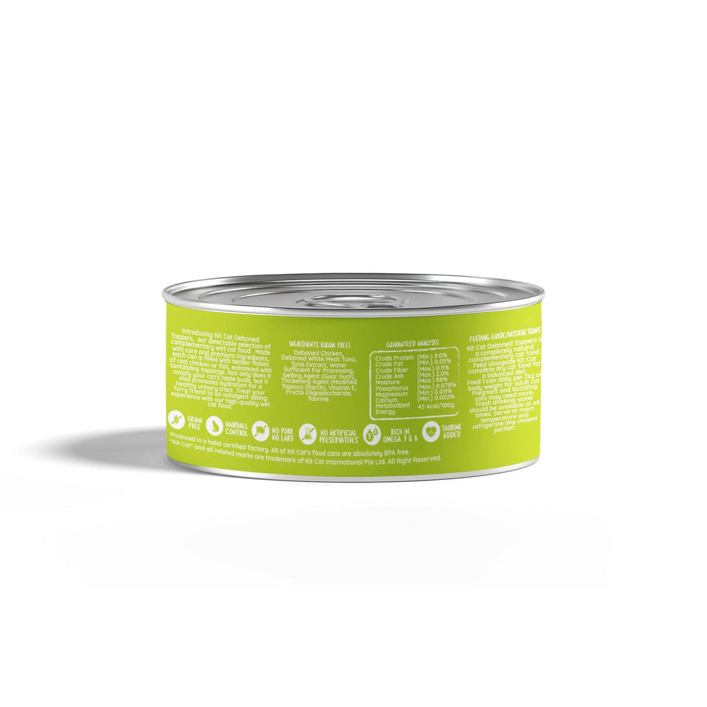 Kit Cat Deboned Toppers Cat Canned Food - Chicken & Seafood Toppers (80g).