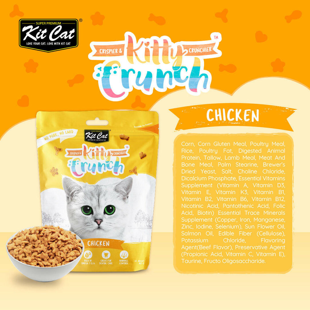 Kit Cat Kitty Crunch Cat Treats - Chicken (60g).