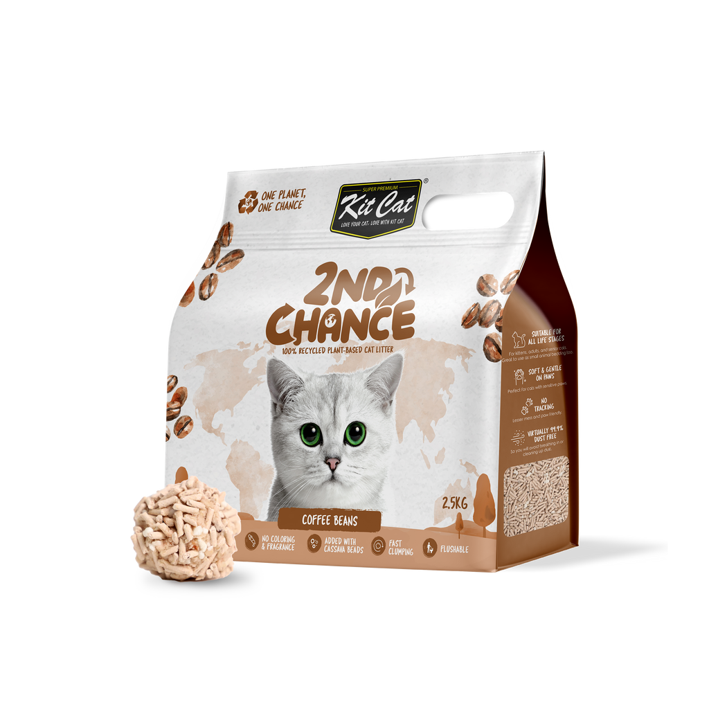 Kit Cat 2nd Chance Plant-Based Cat Litter - Coffee Beans (2.5KG).