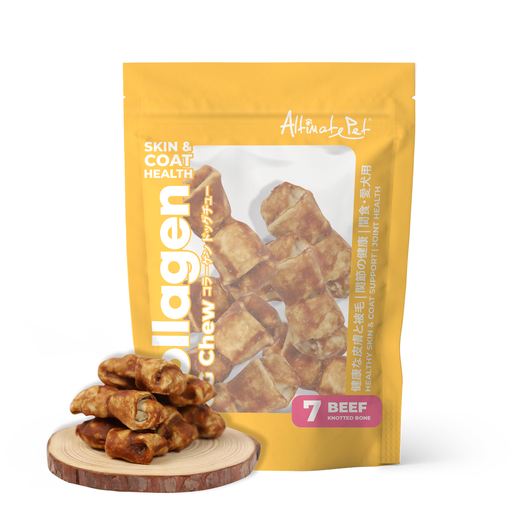 Altimate Pet Collagen Dog Chews - Beef Knotted Bone 7pcs (90g).