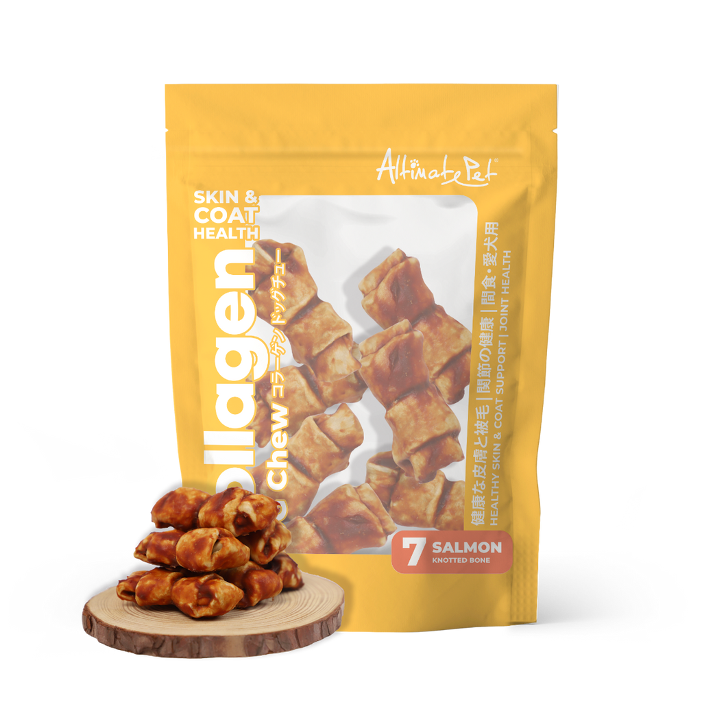 Altimate Pet Collagen Dog Chews - Salmon Knotted Bone 7pcs (90g).