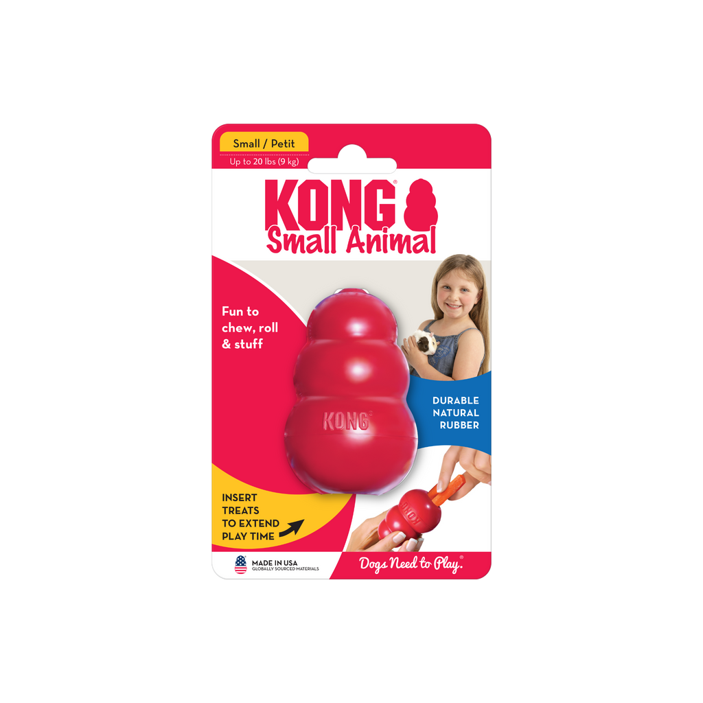 KONG Small Animal Toy - Classic Rubber (1 Size).