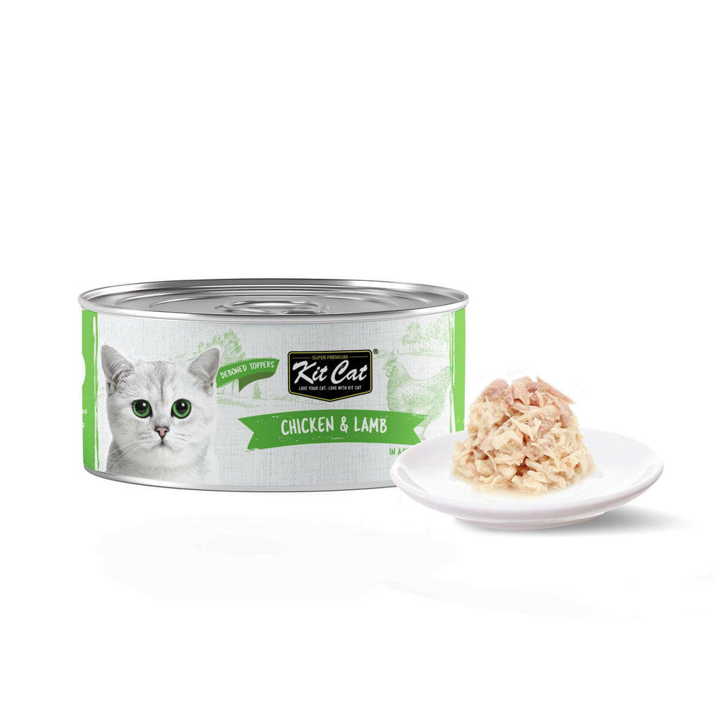 Kit Cat Deboned Toppers Cat Canned Food - Chicken & Lamb Toppers (80g).