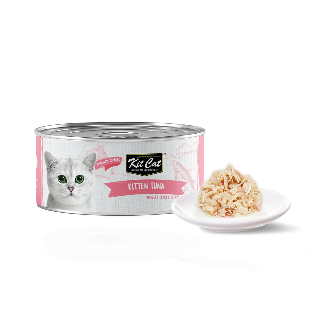 Kit Cat Deboned Toppers Cat Canned Food - Kitten Tuna Flakes (80g).