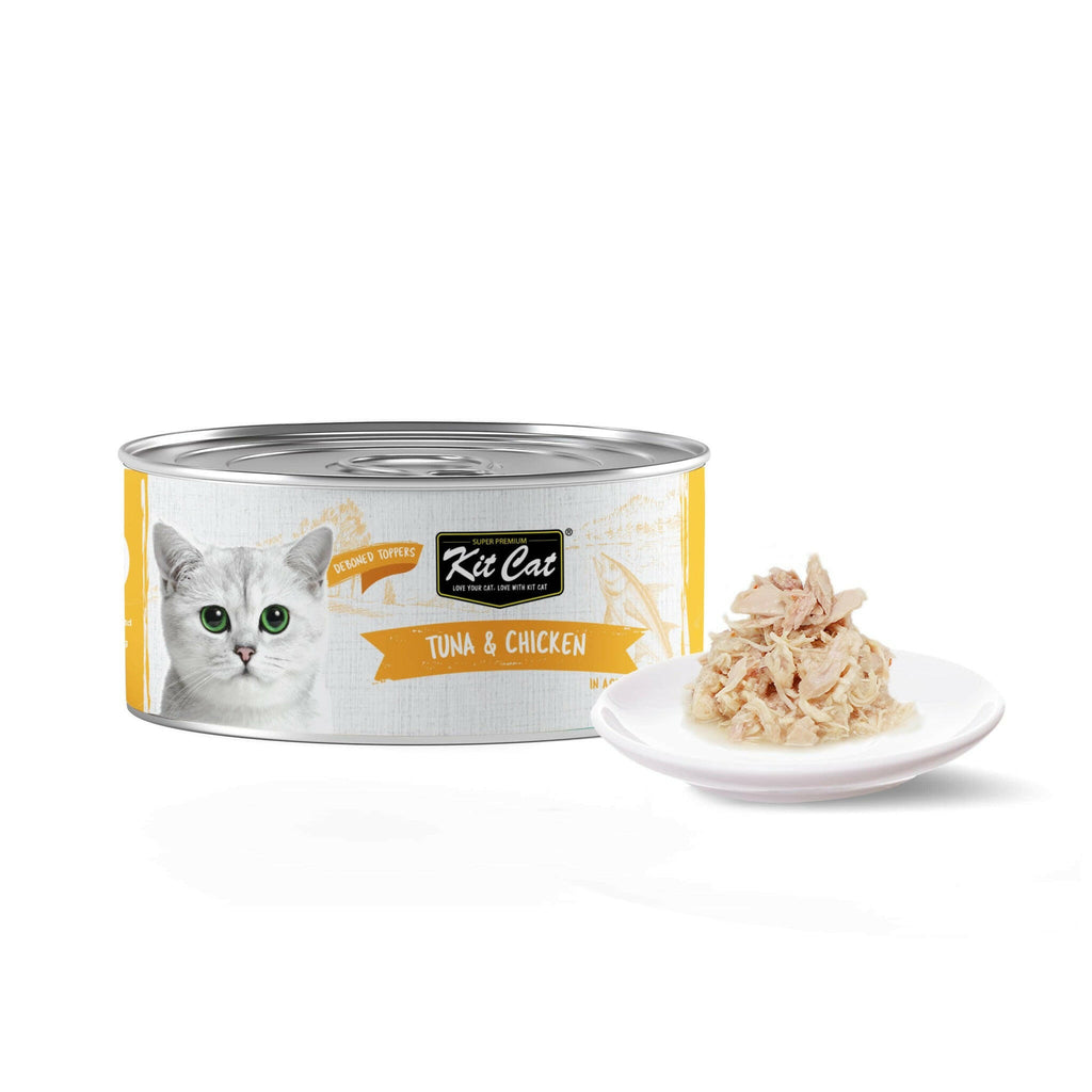 Kit Cat Deboned Toppers Cat Canned Food - Tuna & Chicken Toppers (80g).