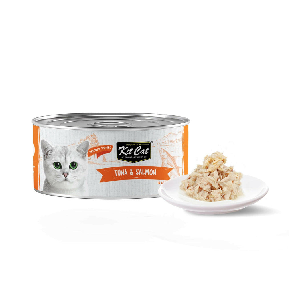 Kit Cat Deboned Toppers Cat Canned Food - Tuna & Salmon Toppers (80g).