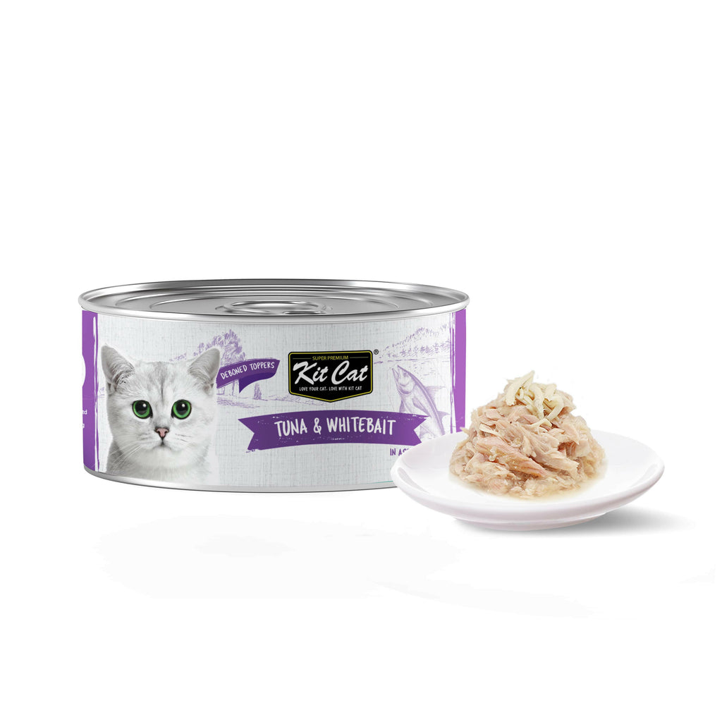 Kit Cat Deboned Toppers Cat Canned Food - Tuna & Whitebait Toppers (80g).