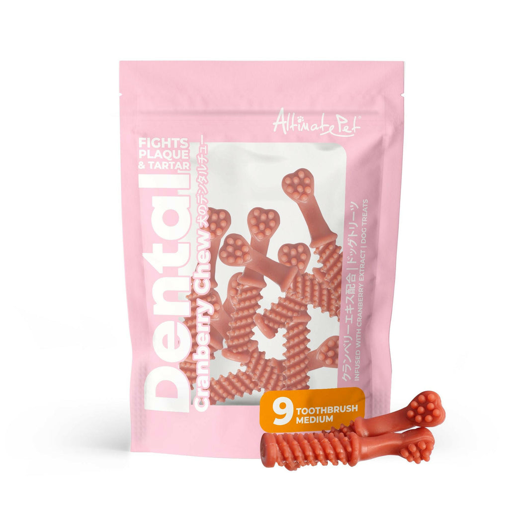 Altimate Pet Dental Chews for Dogs - Cranberry Toothbrush Medium 150g (9pcs).