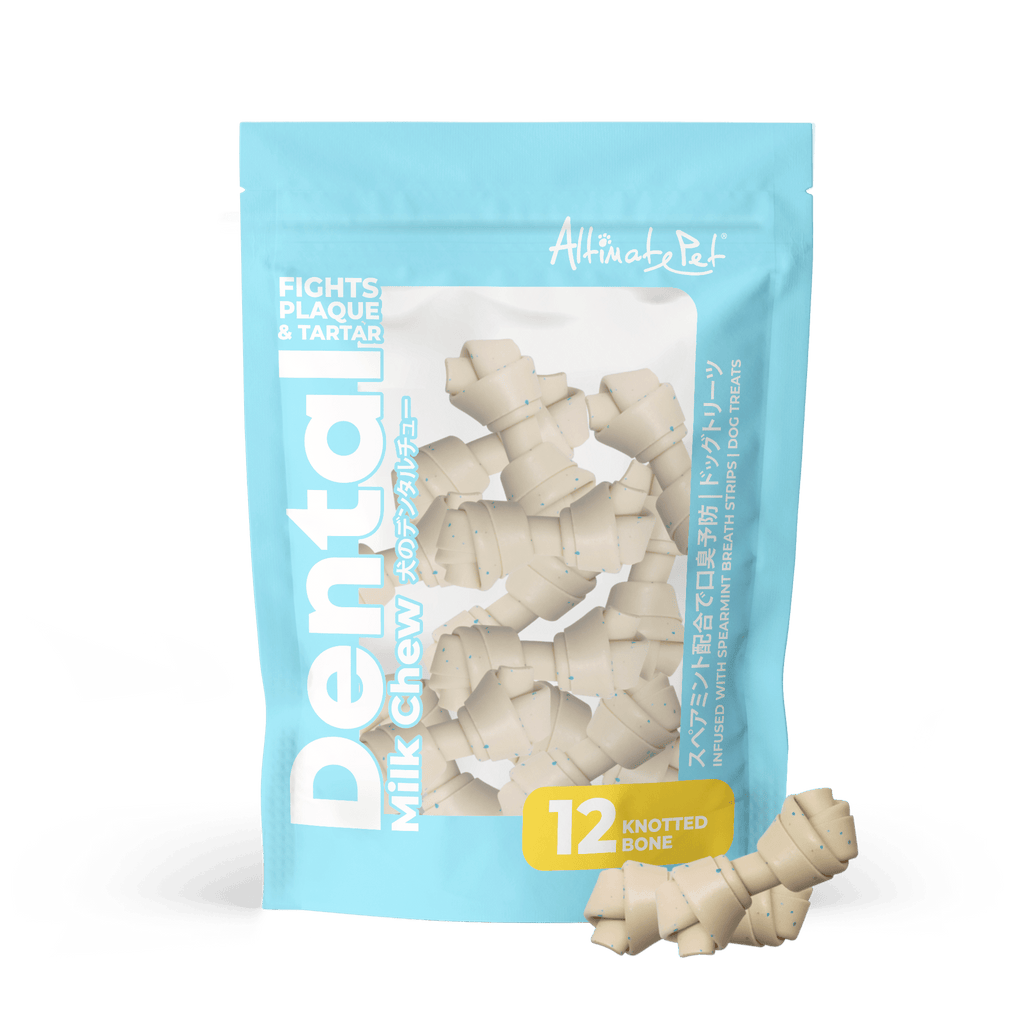 Altimate Pet Dental Chews for Dogs - Milk Knotted Bone 150g (12pcs).
