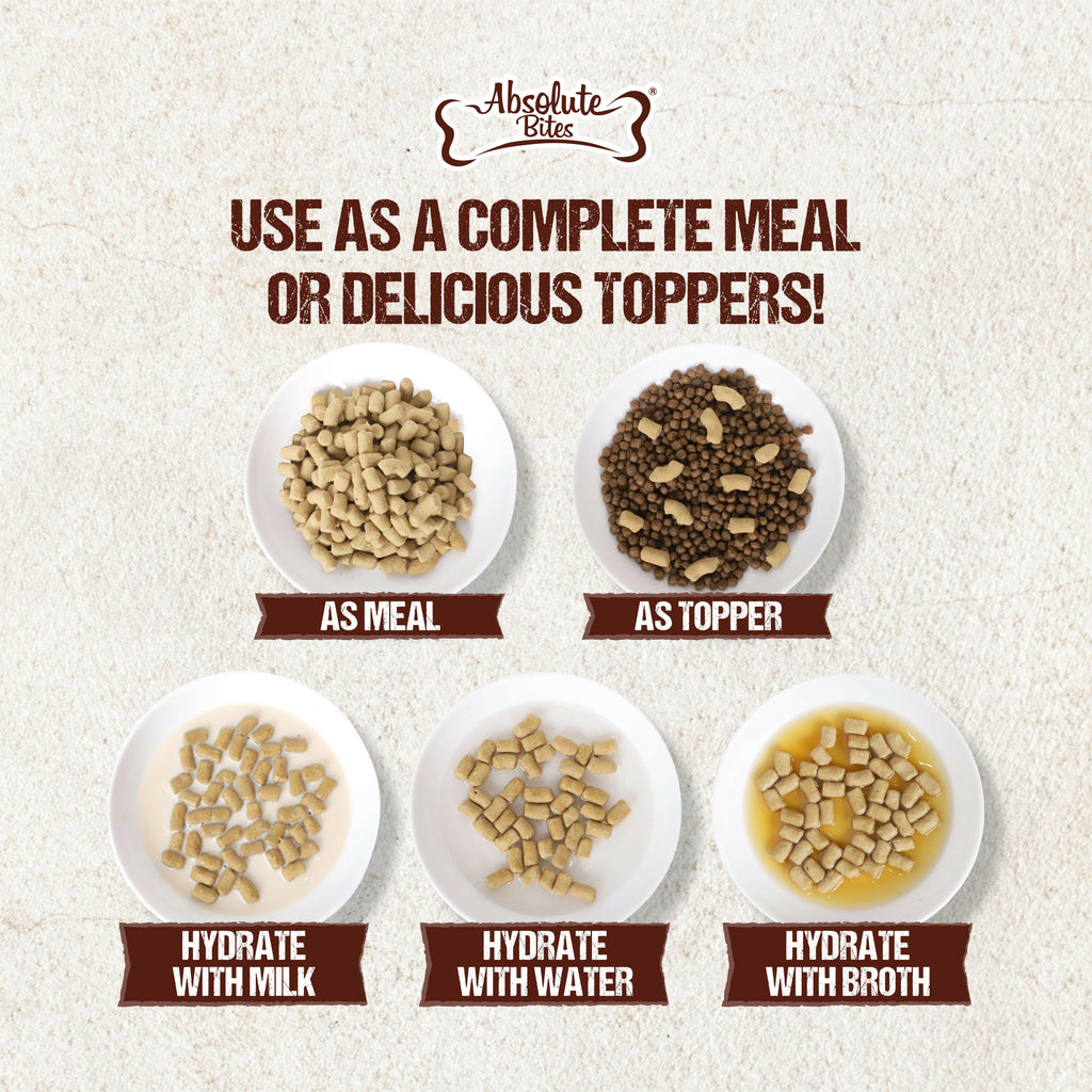Absolute Bites Raw Chunks Freeze Dried Raw Food for Cats & Kittens - Chicken Recipe (150g).