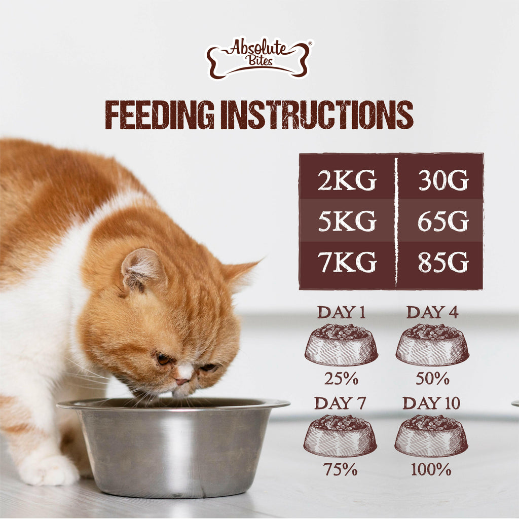 Absolute Bites Raw Chunks Freeze Dried Raw Food for Cats & Kittens - Quail Recipe (280g).