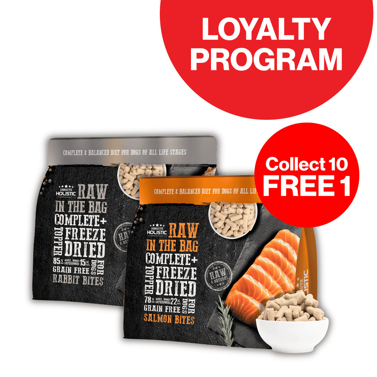 Absolute Holistic Raw in the Bag Complete Freeze Dried Dog Food (14oz ...