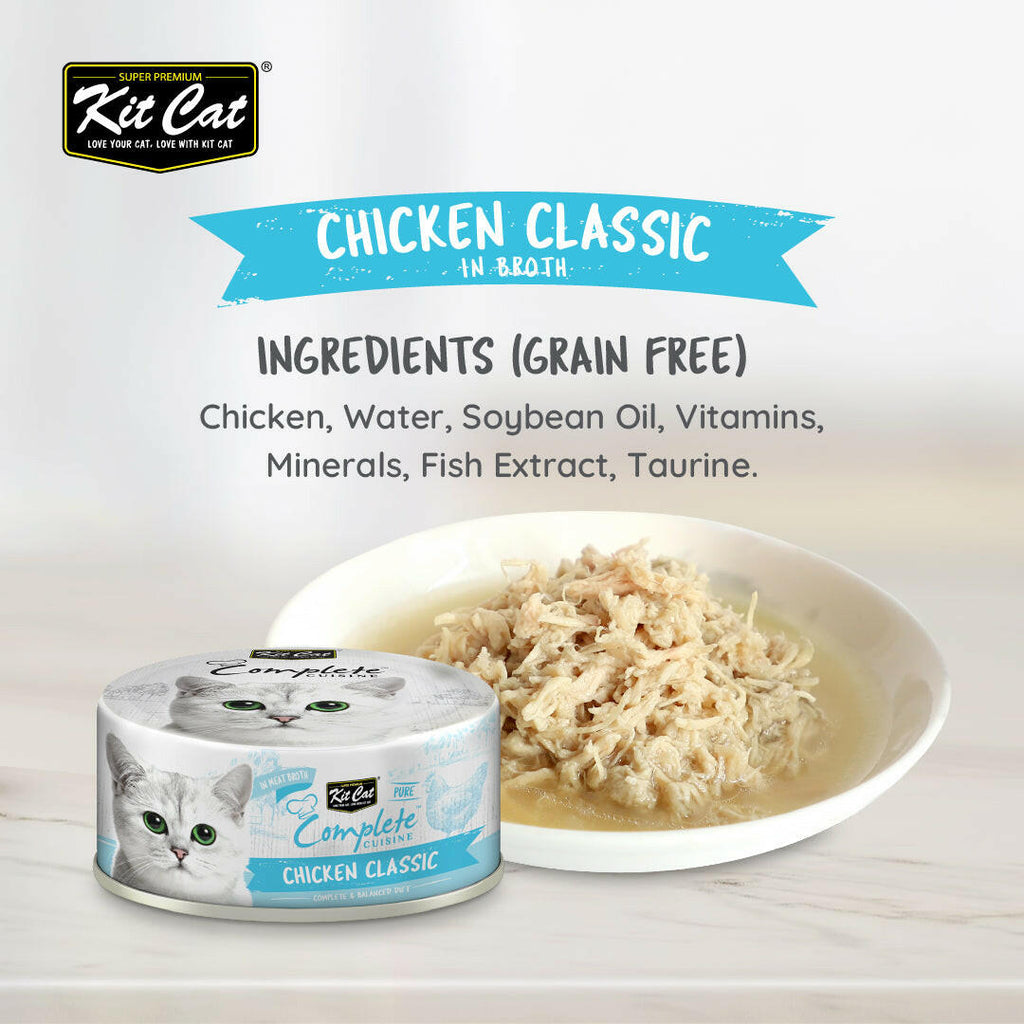 Kit Cat Complete Cuisine Pure Wet Cat Food - Chicken Classic (70g).
