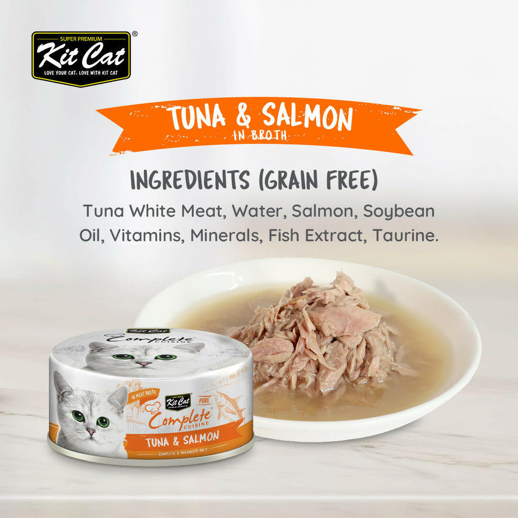 Kit Cat Complete Cuisine Pure Wet Cat Food - Tuna & Salmon (70g).