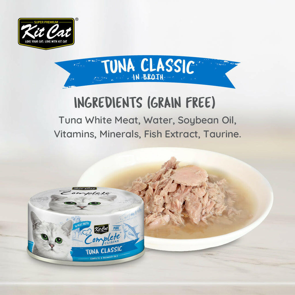 Kit Cat Complete Cuisine Pure Wet Cat Food - Tuna Classic (70g).