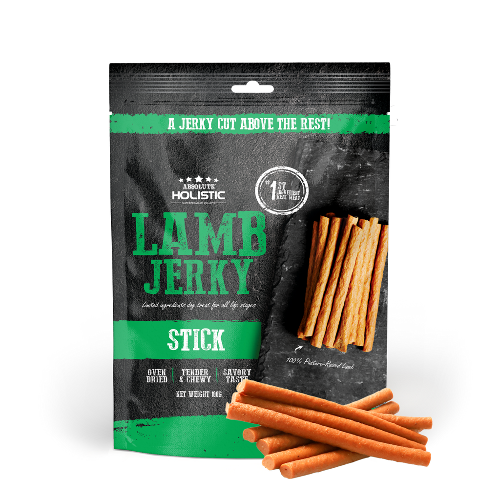 Absolute Holistic Grain Free Treats for Dog - Lamb Jerky Loin Stick (100g).