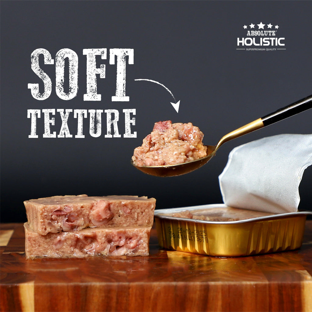 Absolute Holistic Complete & Balanced Meaty Loaf Wet Tray Food for Dog - Salmon(100g).