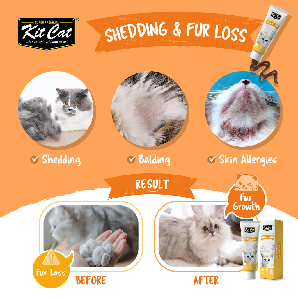 Kit Cat Daily Nutritional Supplement Gel For Cats & Kittens - Hairball (120g).